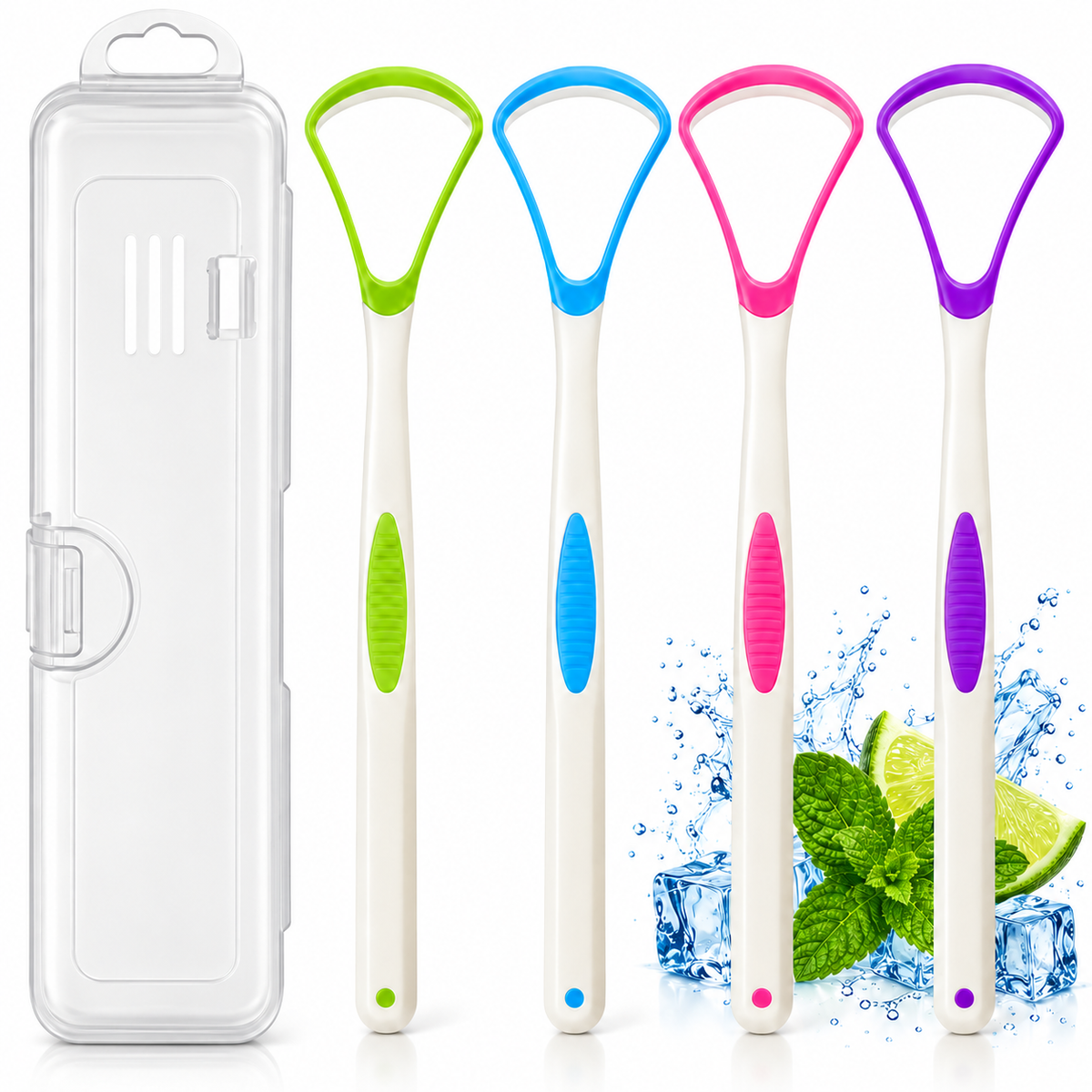 Zolmeron® Tongue Scraper Cleaner 100% BPA Free Tongue Scrapers with Travel Handy