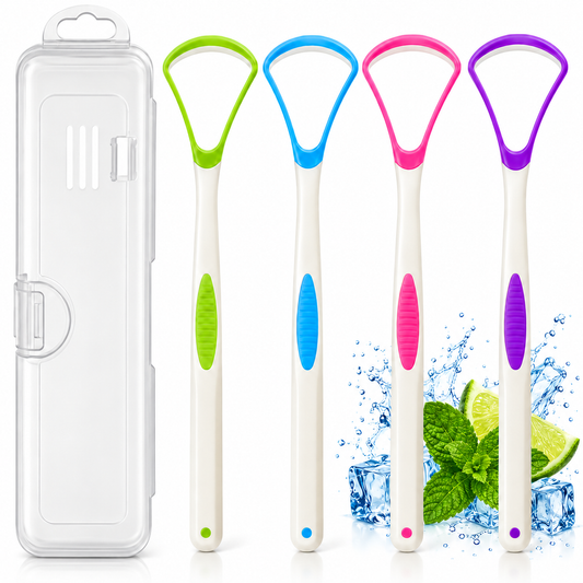 Zolmeron® Tongue Scraper Cleaner 100% BPA Free Tongue Scrapers with Travel Handy