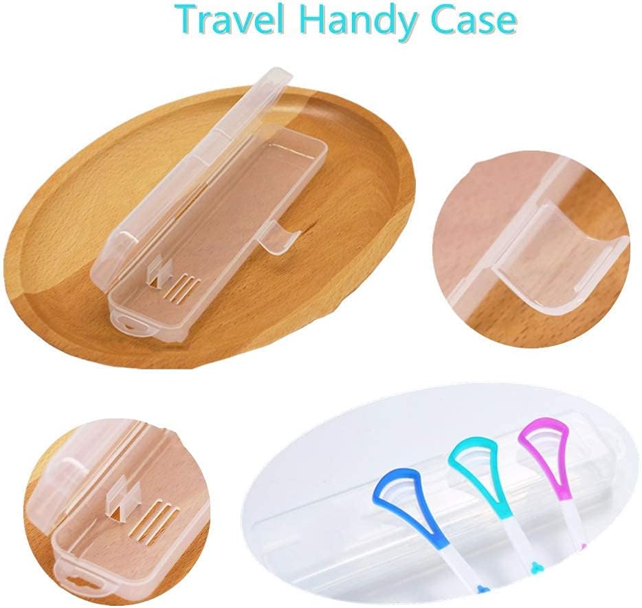 Zolmeron® Tongue Scraper Cleaner 100% BPA Free Tongue Scrapers with Travel Handy