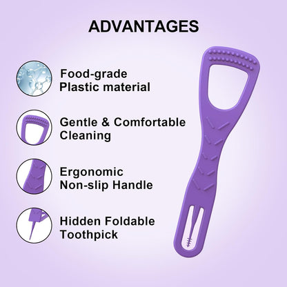 Zolmeron® Disposable Tongue Cleaners, Dual-Sided, Fresh Breath, 100ct