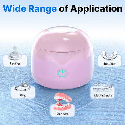 Zolmeron® Ultrasonic Retainer Cleaner - UV Dental Cleaning Pod Night Guard Cleaner for Dentures, Aligner, Braces, Toothbrush Heads, Jewelry