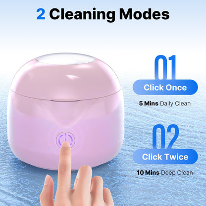 Zolmeron® Ultrasonic Retainer Cleaner - UV Dental Cleaning Pod Night Guard Cleaner for Dentures, Aligner, Braces, Toothbrush Heads, Jewelry